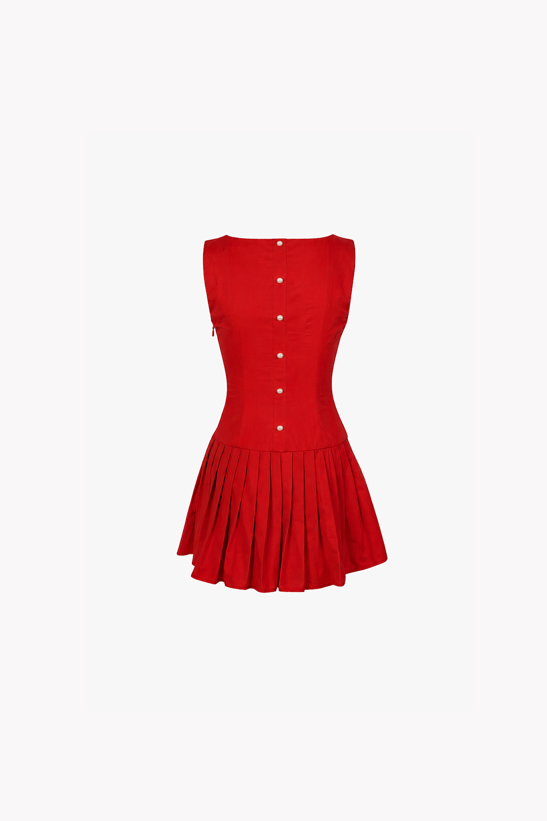 Poplin Mini Dress (Red)