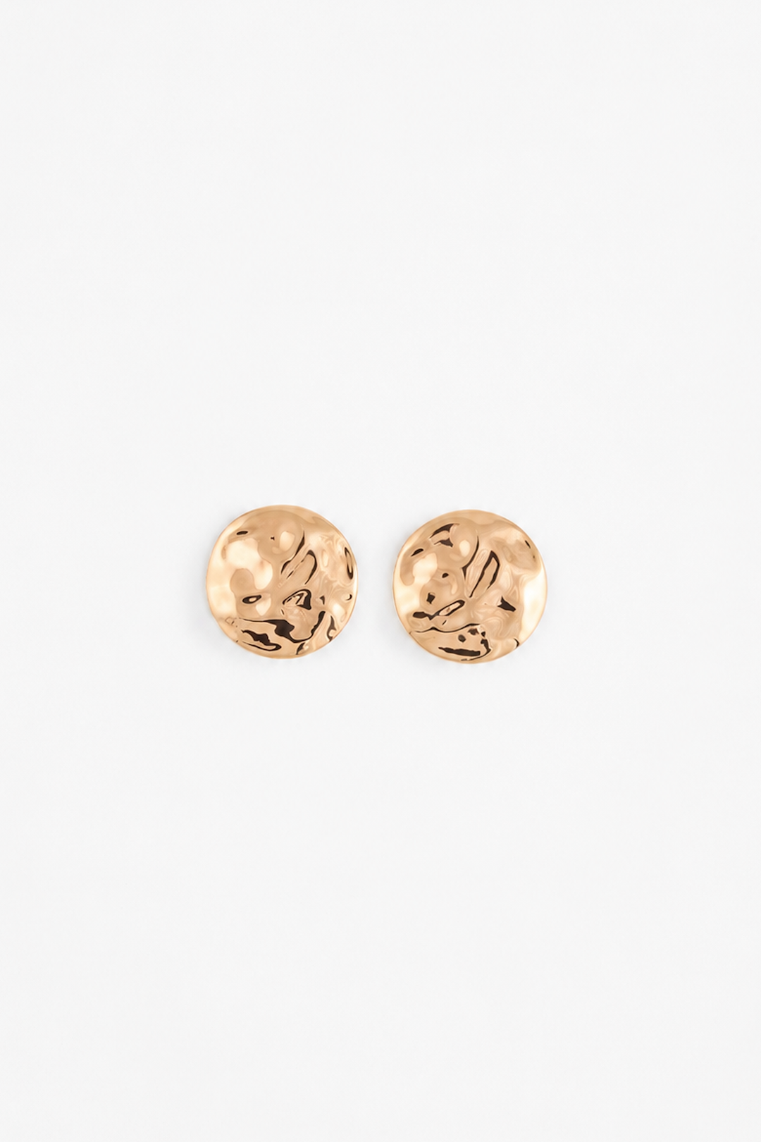Small Hammered Disc Earring (Gold)