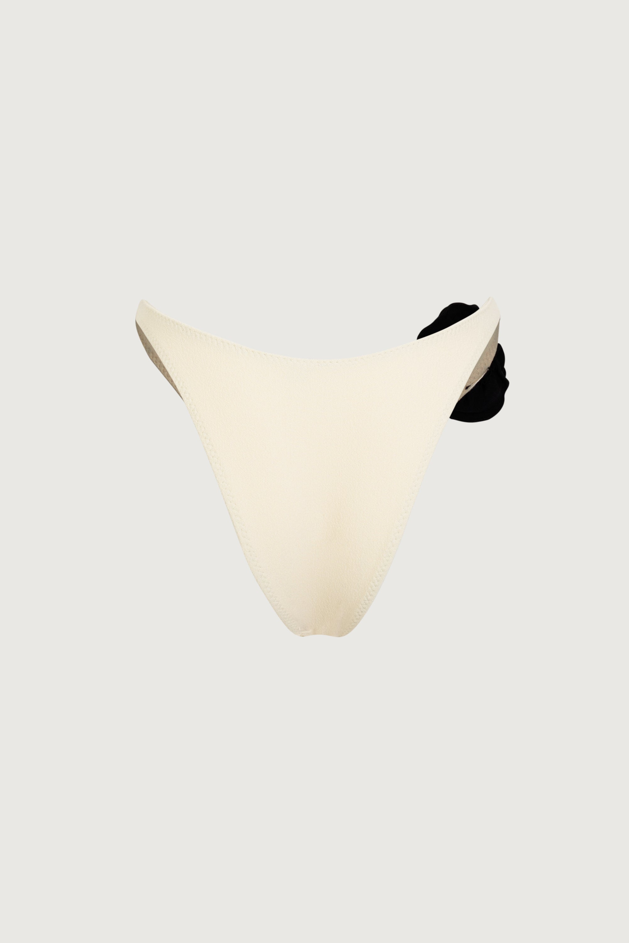 Rosette 90s Bottom (Faux Suede Cream/Black)