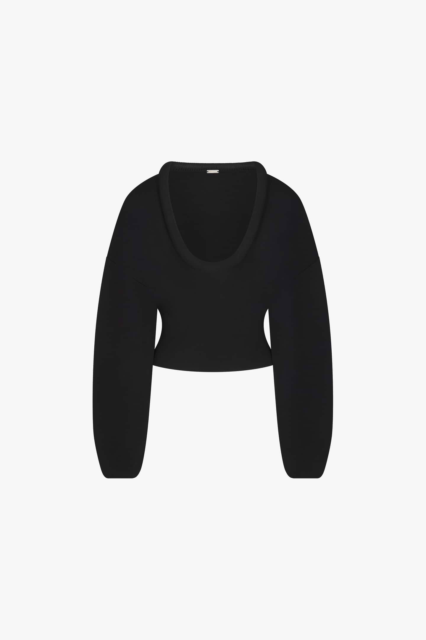 Knit Barrel Sweater (Black)