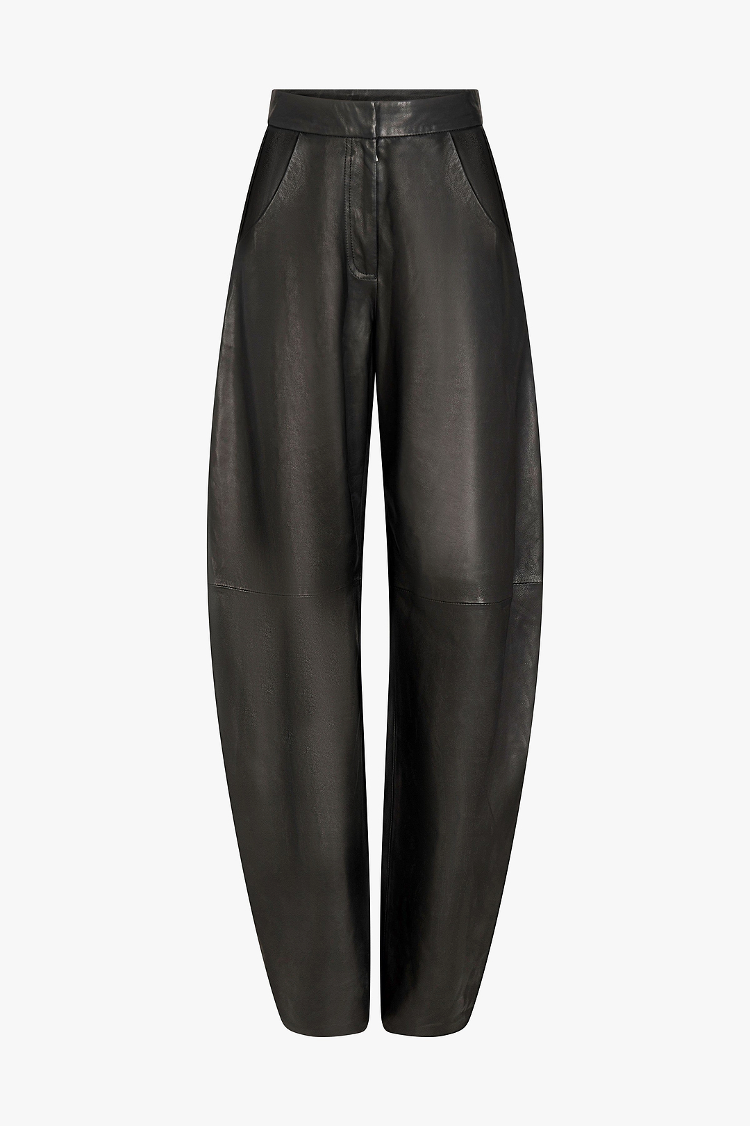 Leather Barrel Pant (Black)