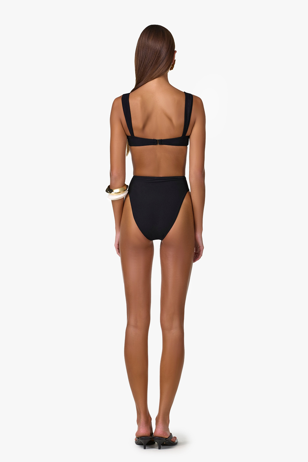 High Rise Bottom (Faux Suede Black)