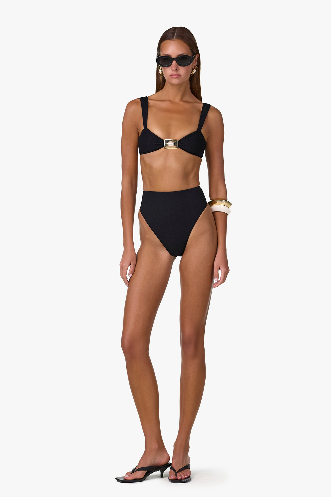 High Rise Bottom (Faux Suede Black)