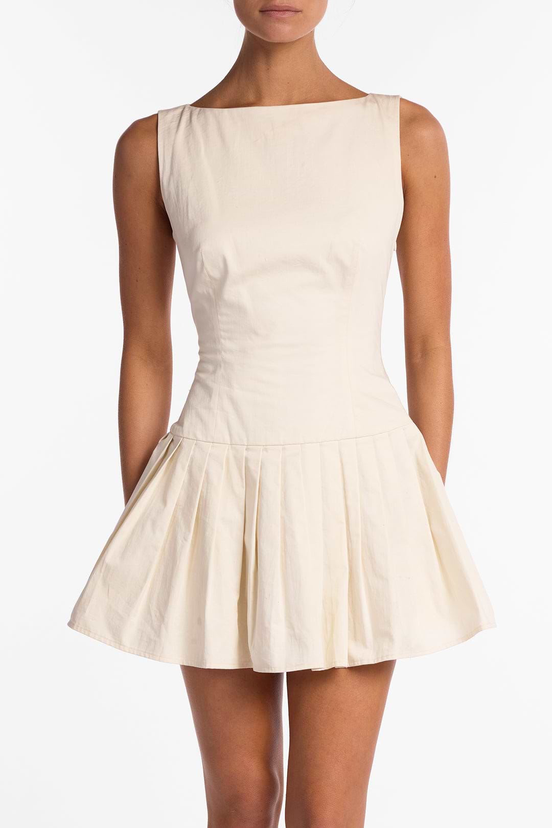 Poplin Mini Dress (Cream)