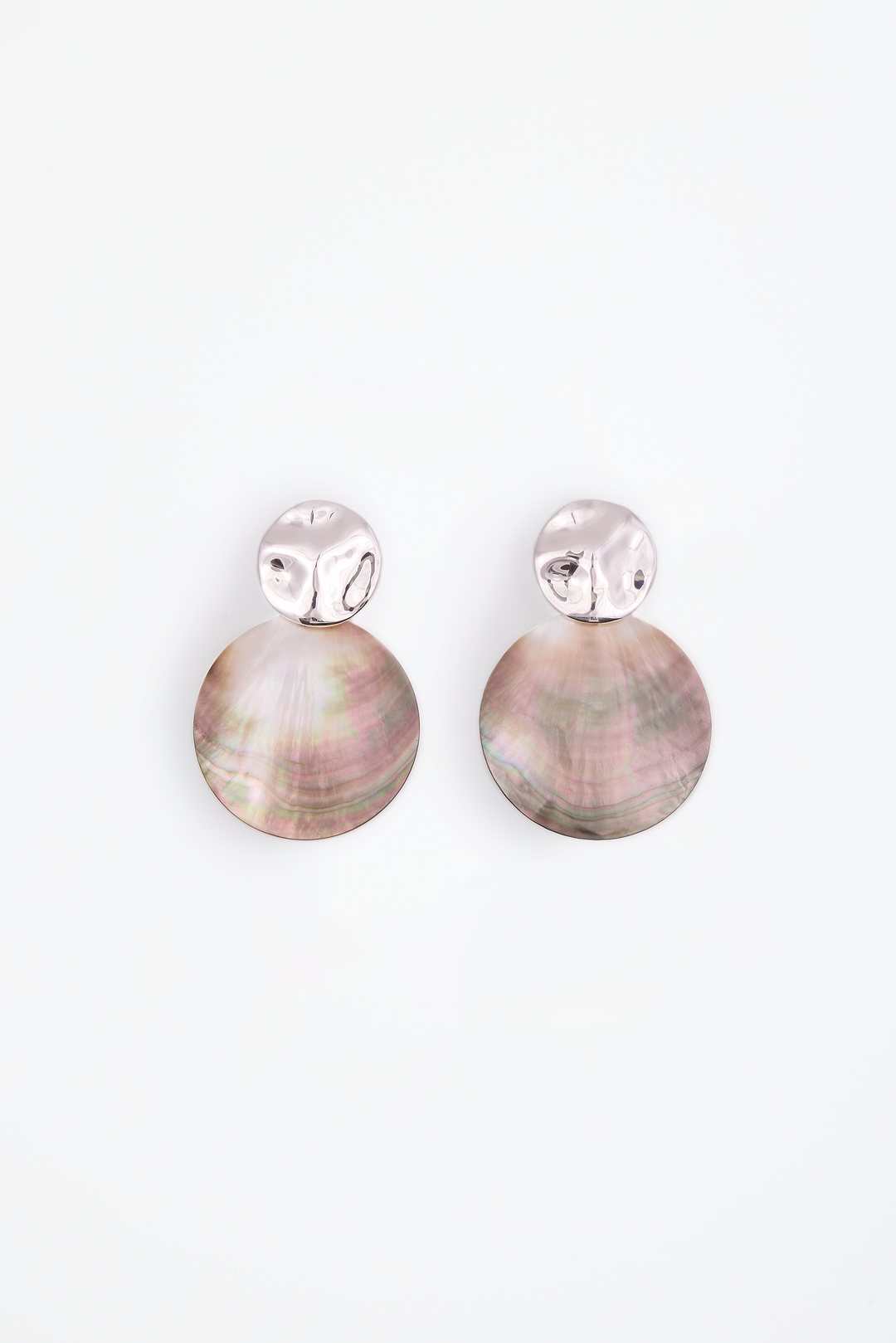 Shell Disc Earring (Silver/Shell)