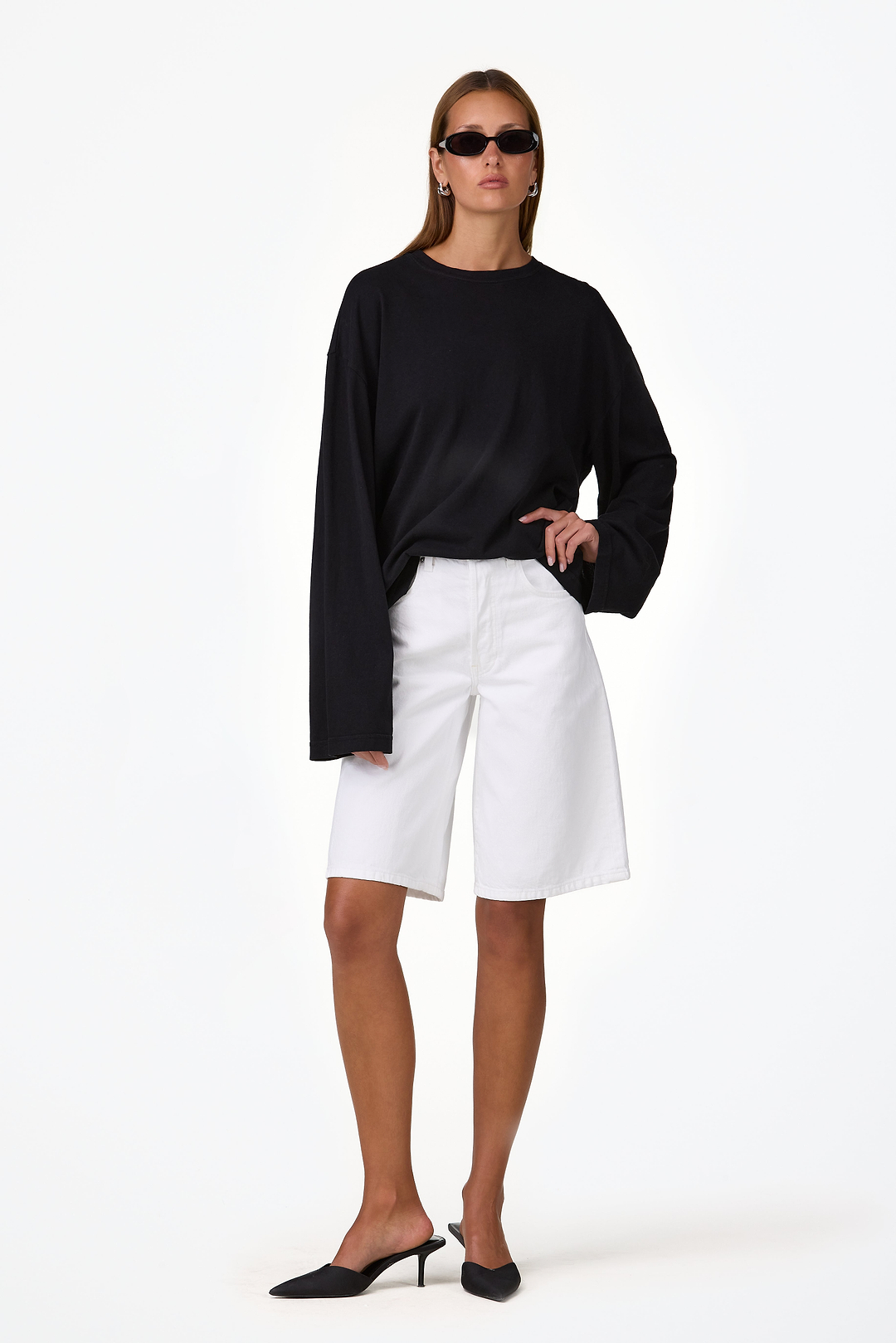 The Boyfriend Long Sleeve Tee (Black)