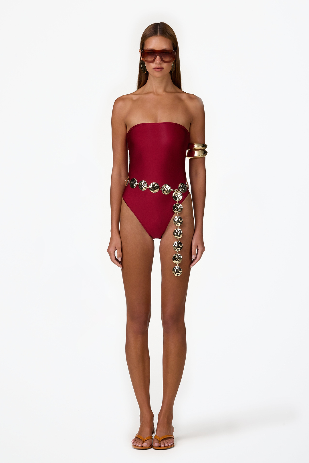 Strapless One Piece (Oxblood)