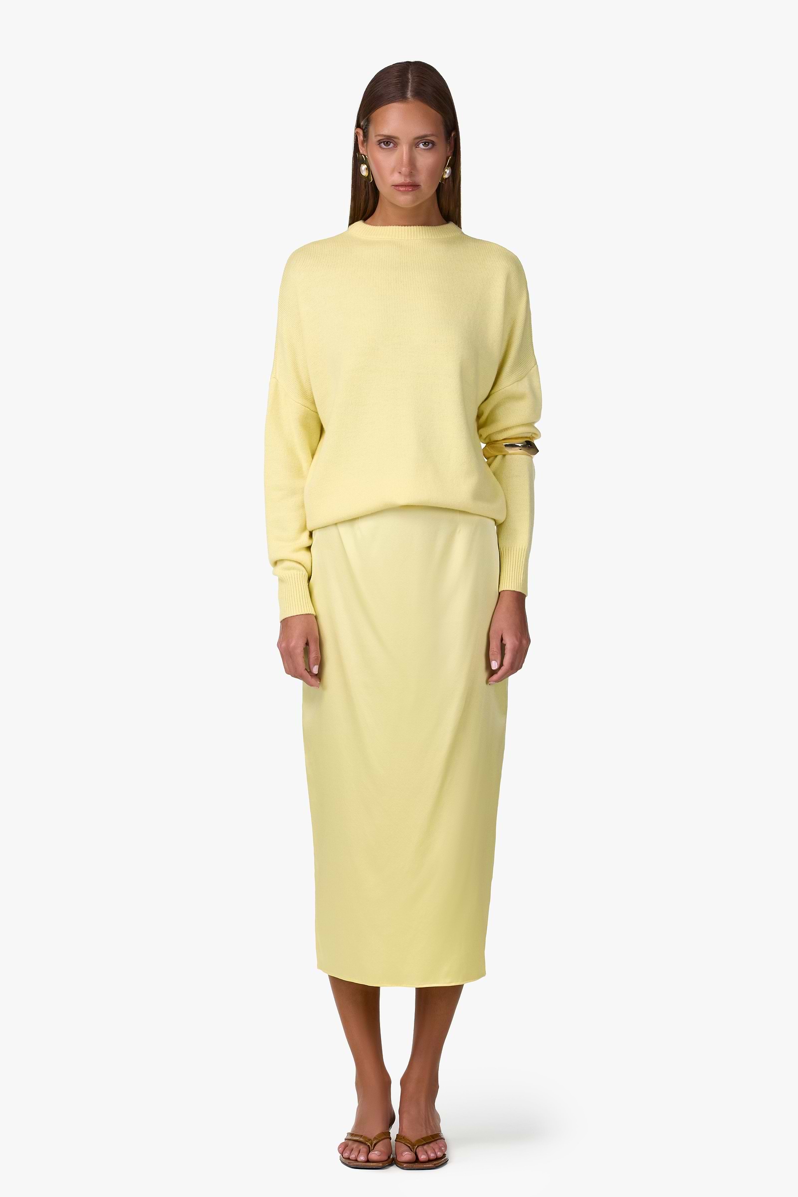 Lightweight Crewneck Sweater (Butter Yellow)
