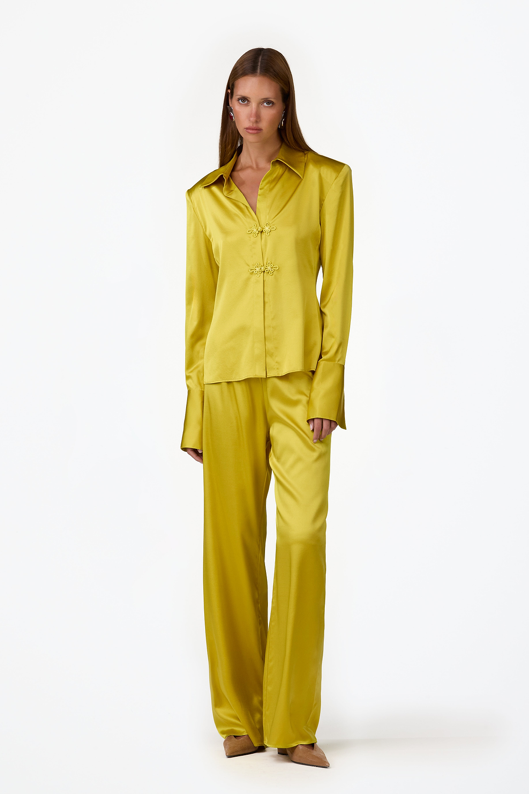 Silk Pant (Chartreuse)