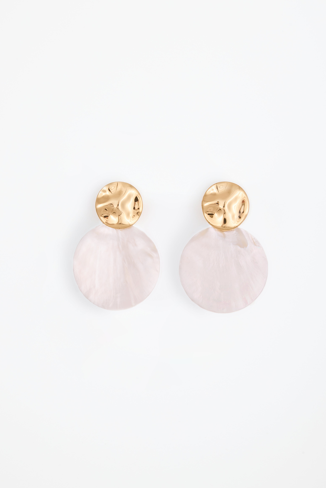 Shell Disc Earring (Gold/Shell)