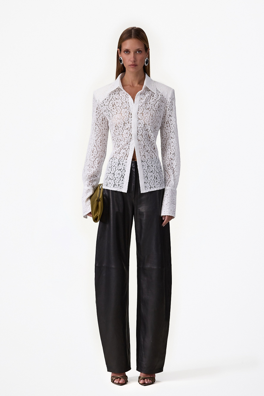 Tailored Lace Blouse (White)