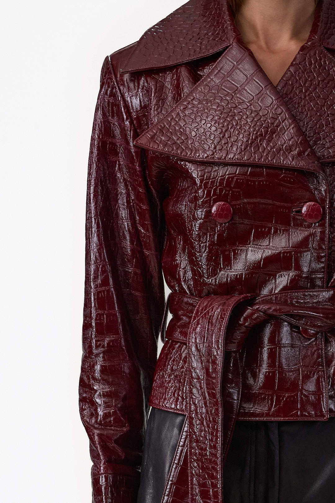 Cropped Trench (Oxblood)