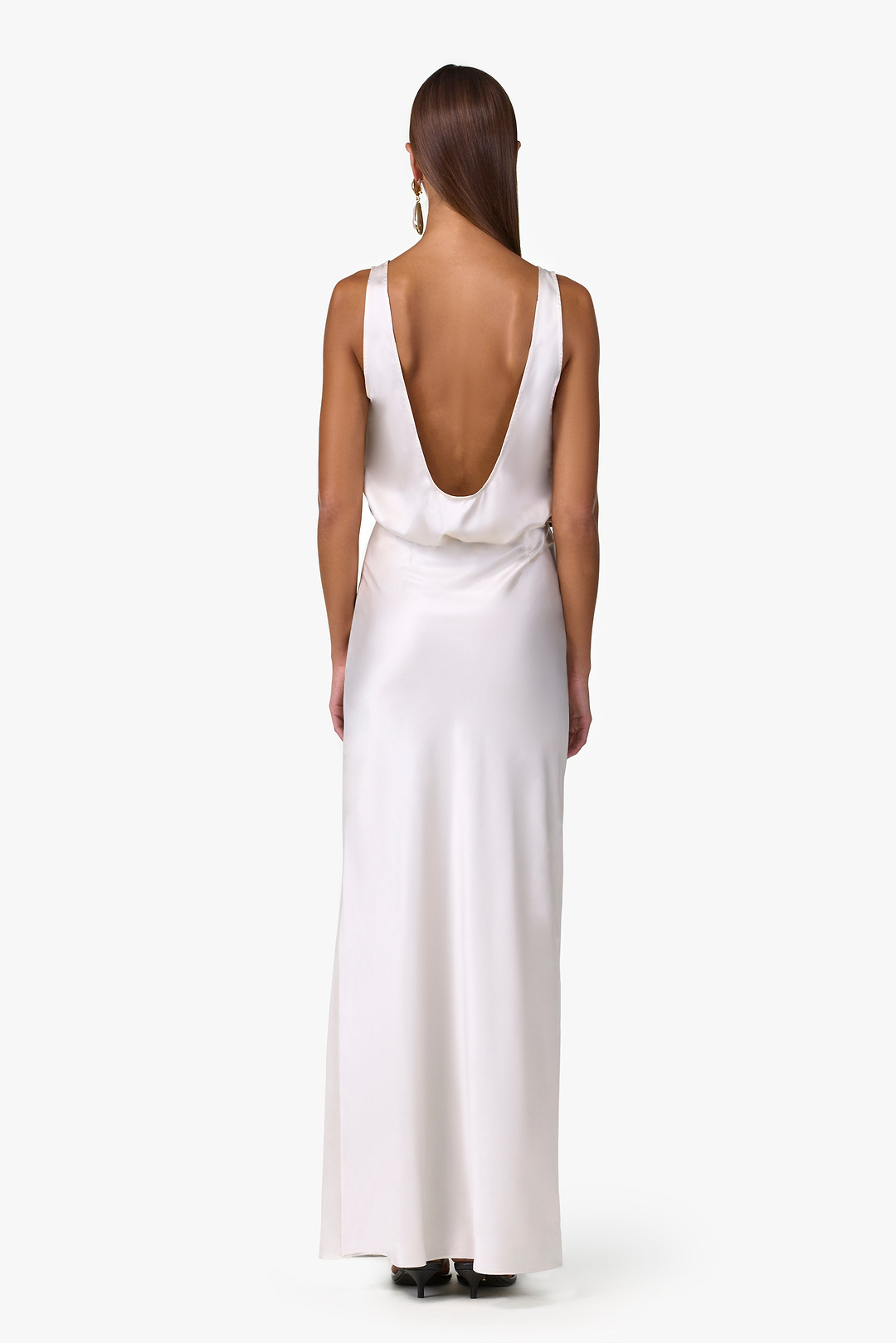 Silk Maxi Skirt (Cream)