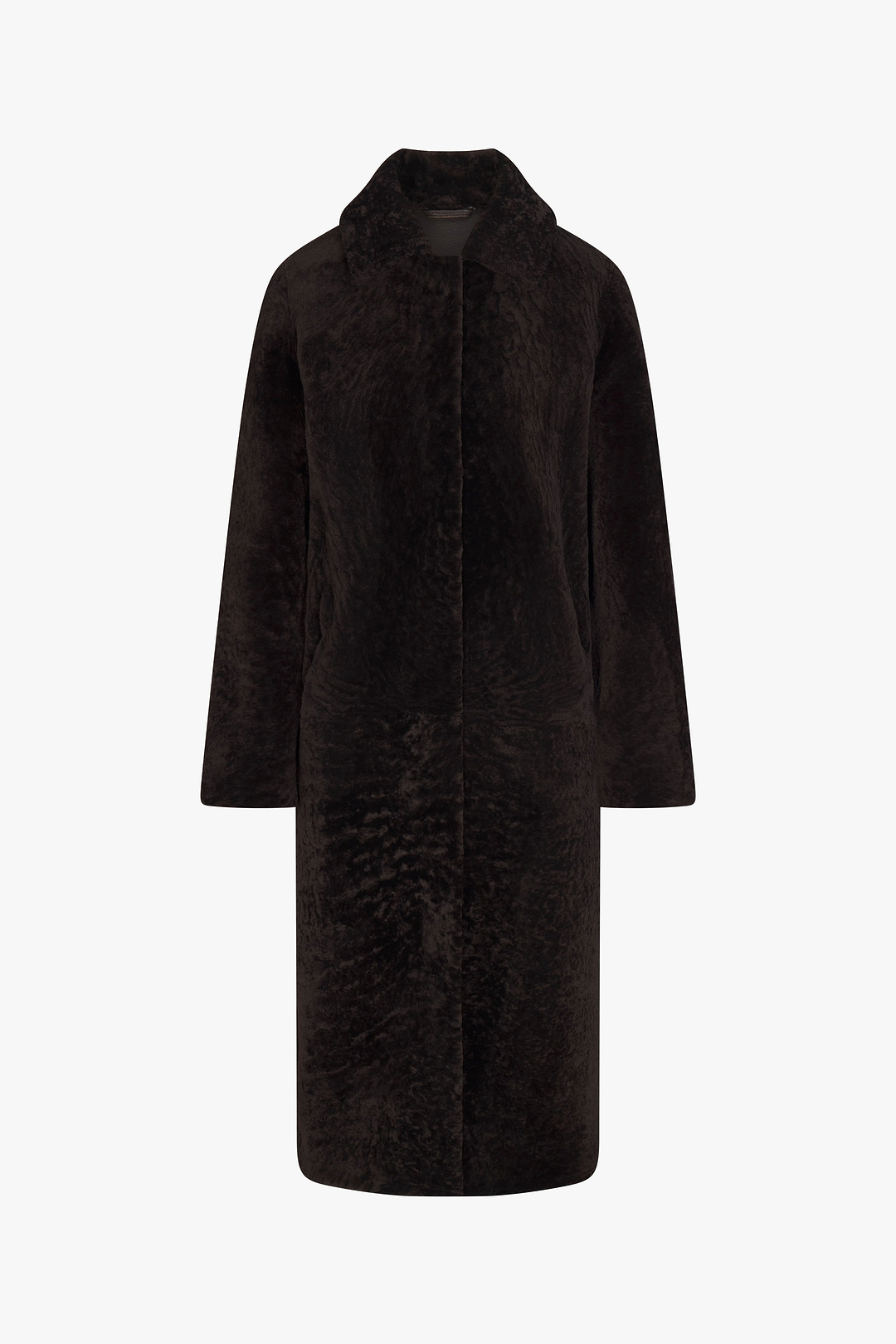 Shearling Long Coat (Espresso)