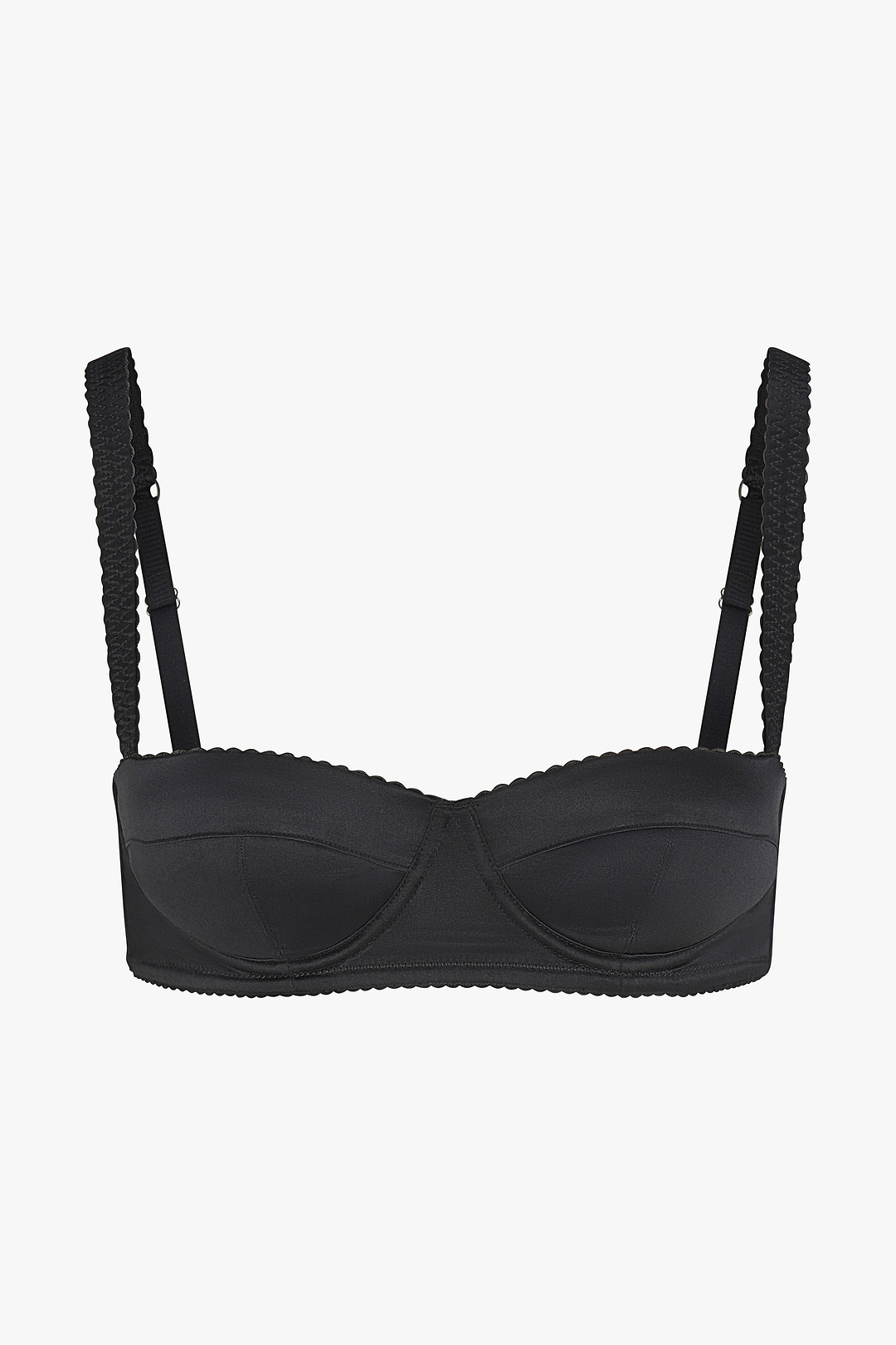 Silk Balconette Bra Top (Black)
