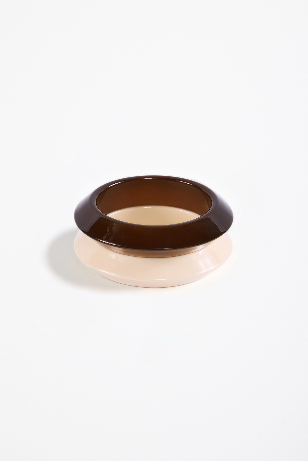 Knife Bangle Set (Bone/Brown Resin)