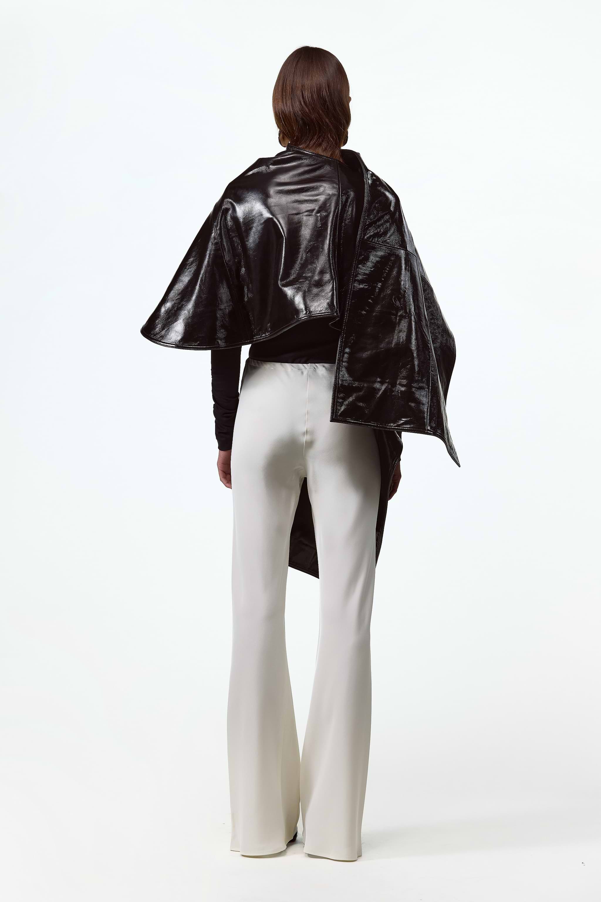 Leather Wrap Cape (Black)