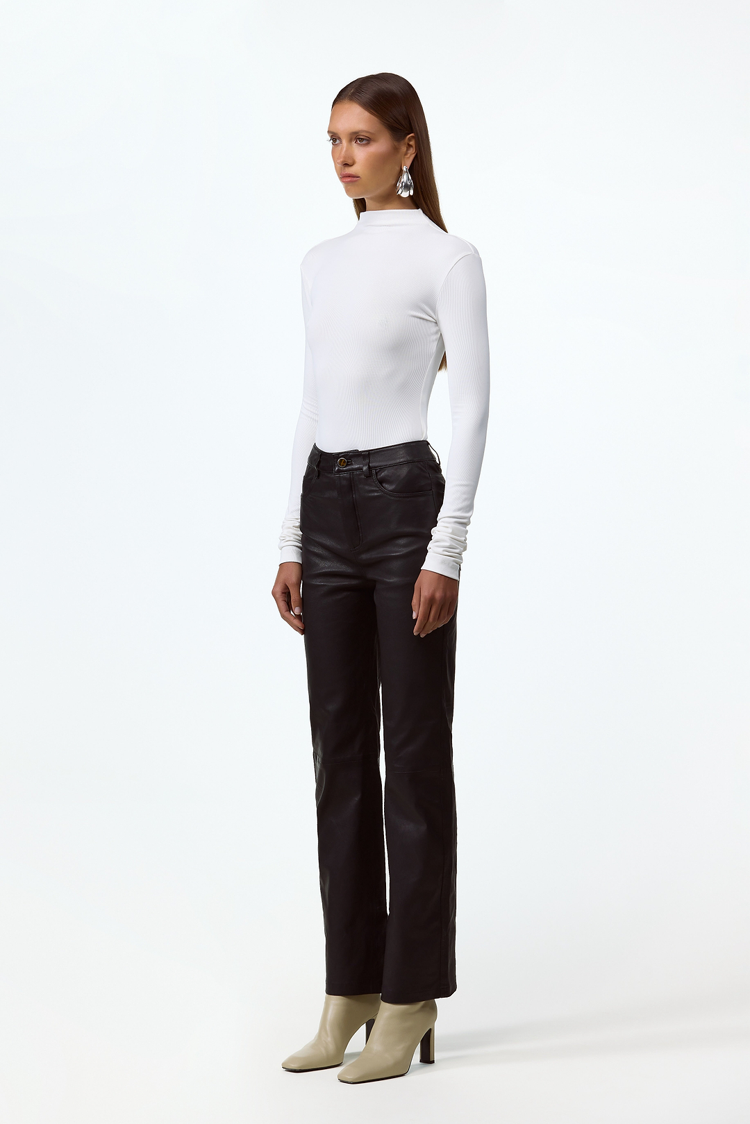 Long Sleeve Bodysuit (White)