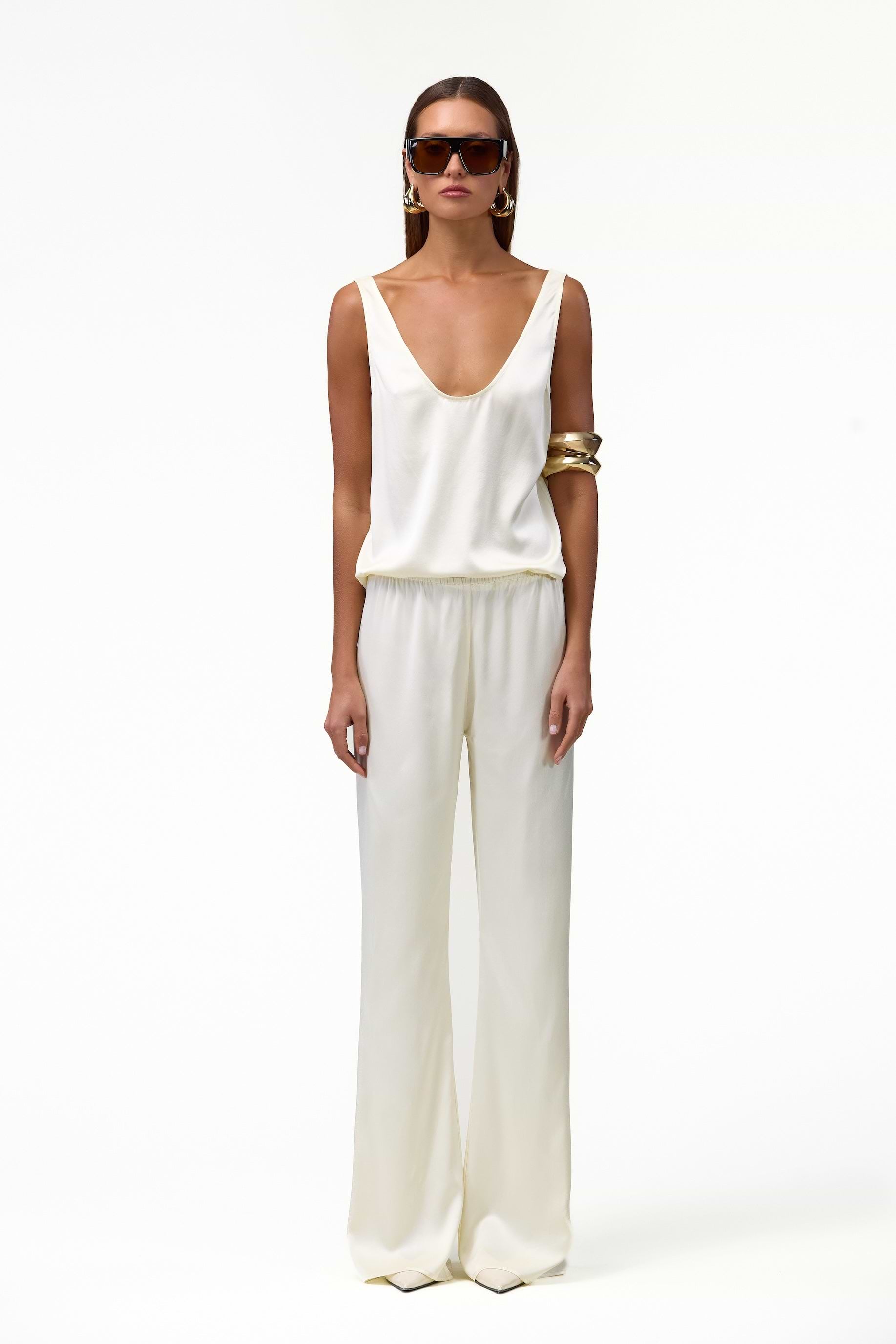 Silk Pant (Cream)