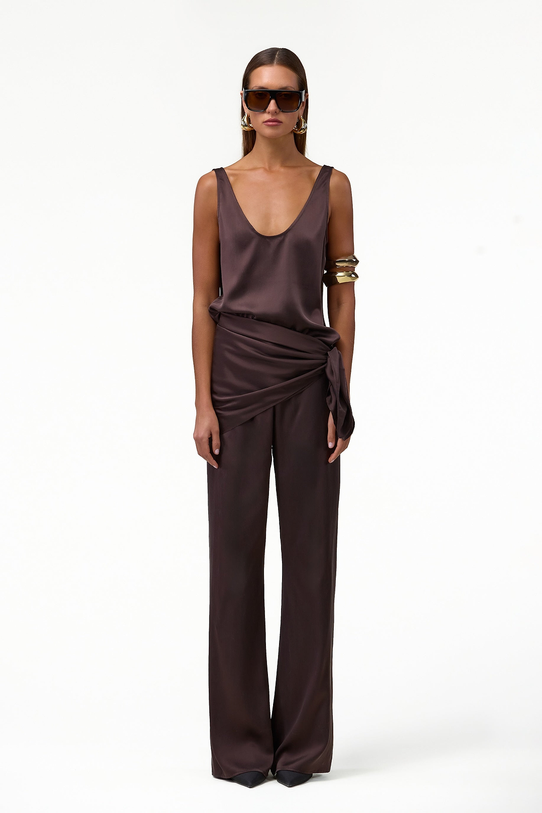 Silk Pant (Chocolate Brown)