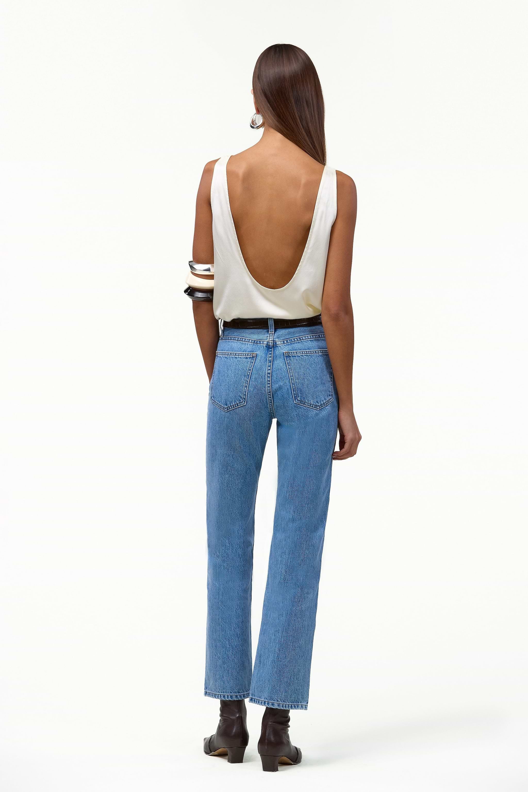 The Straight Ankle Jean (Classic Blue)