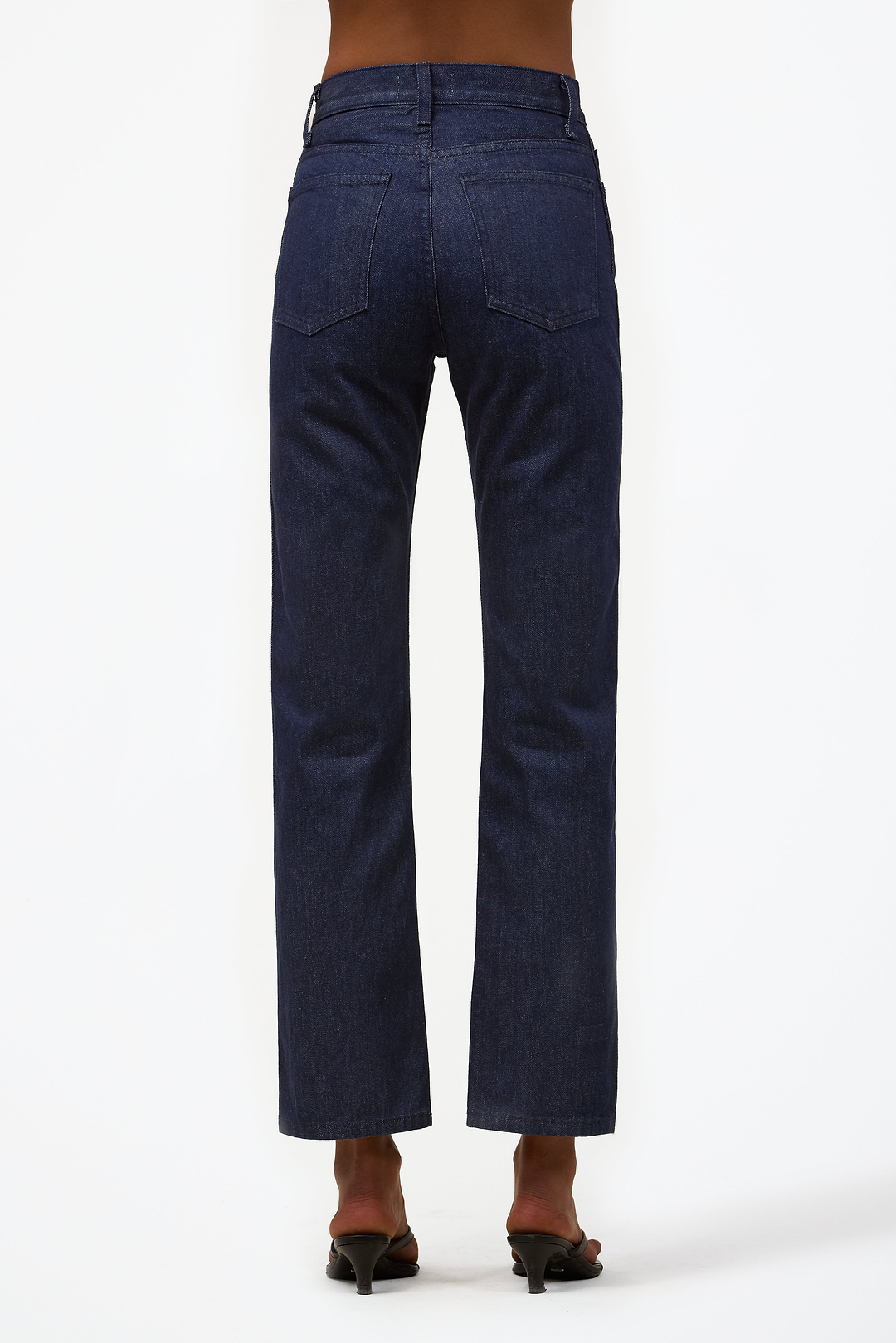 The Straight Ankle Jean (Dark Indigo)
