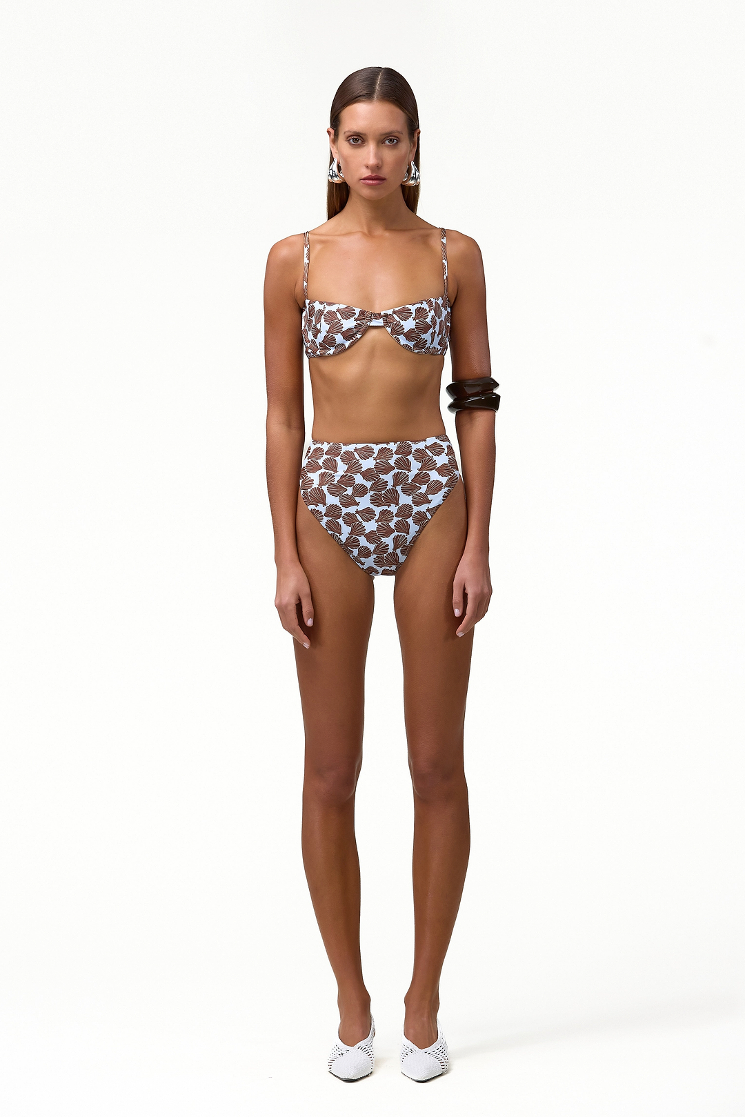 Bra Top (Palm Beach Shell Blue/Brown)