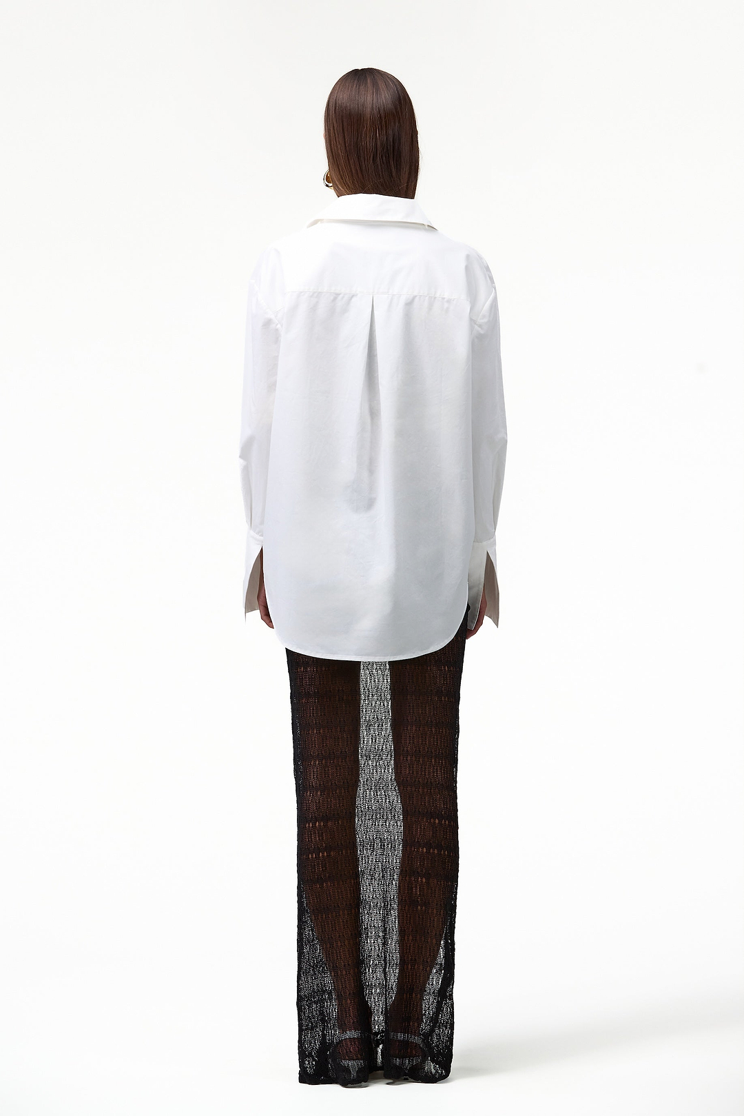 Oversized Poplin Shirt (White/Black)