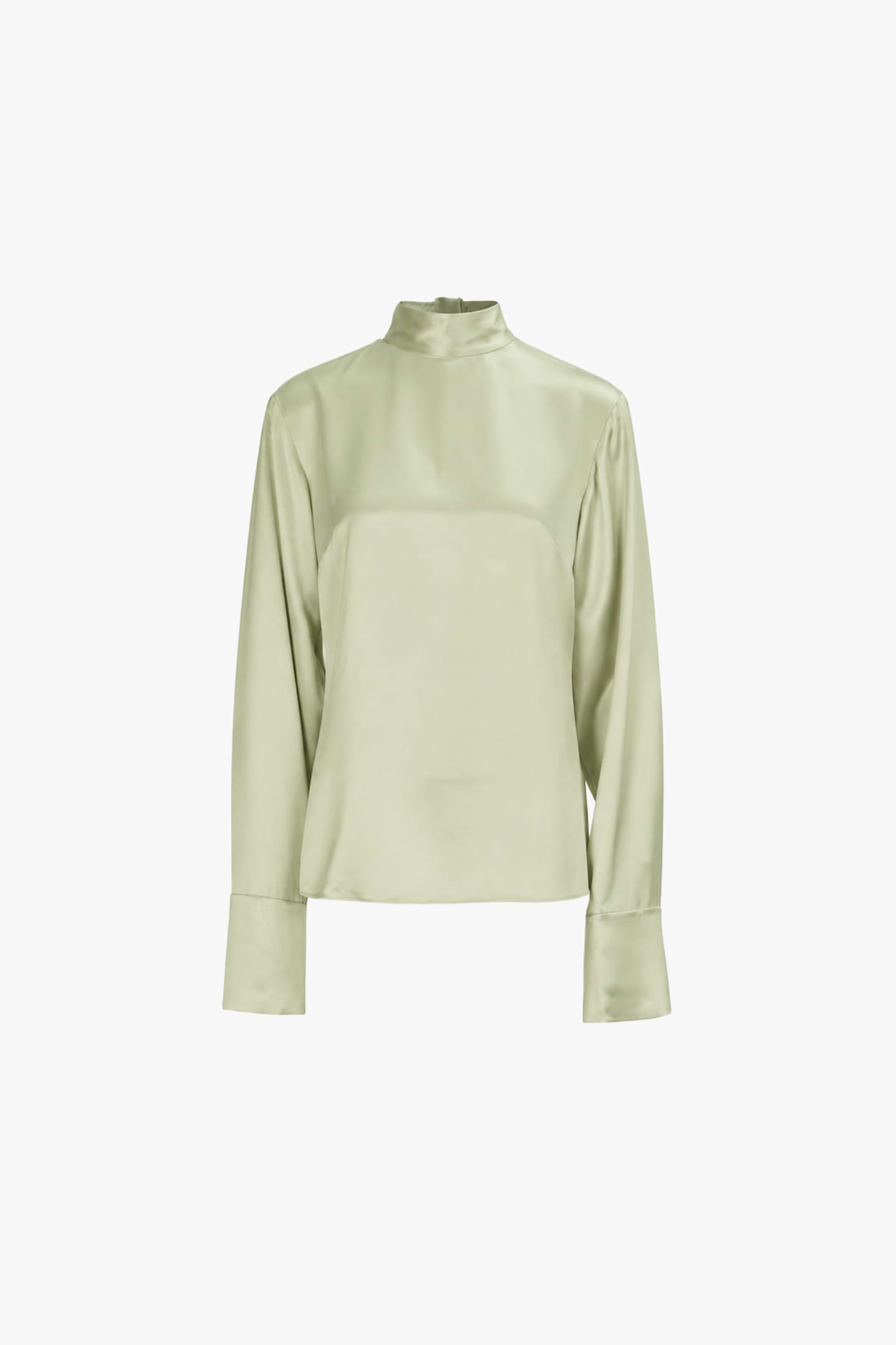 Silk Long Sleeve Blouse (Sage)