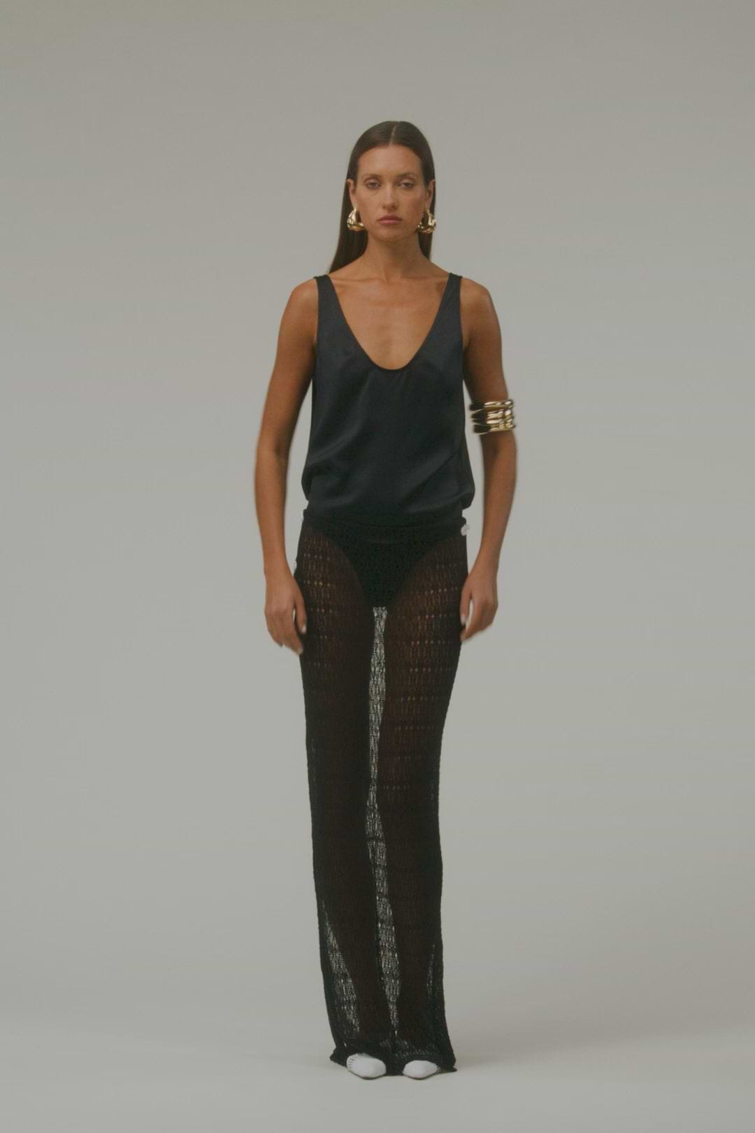 Keyhole Maxi Skirt (Black)