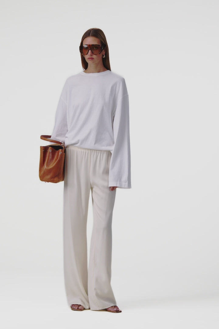 The Boyfriend Long Sleeve Tee (White)