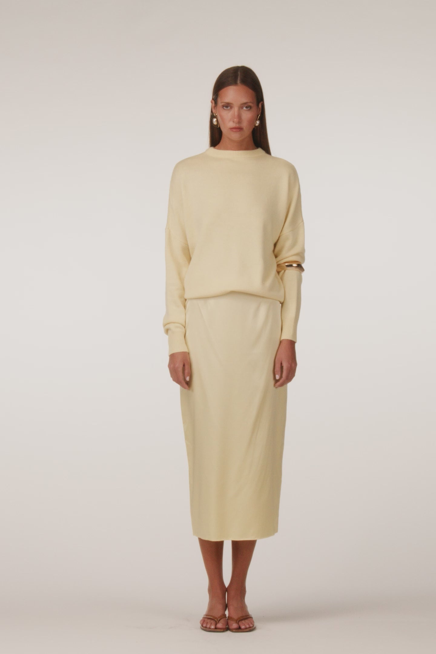 Lightweight Crewneck Sweater (Butter Yellow)