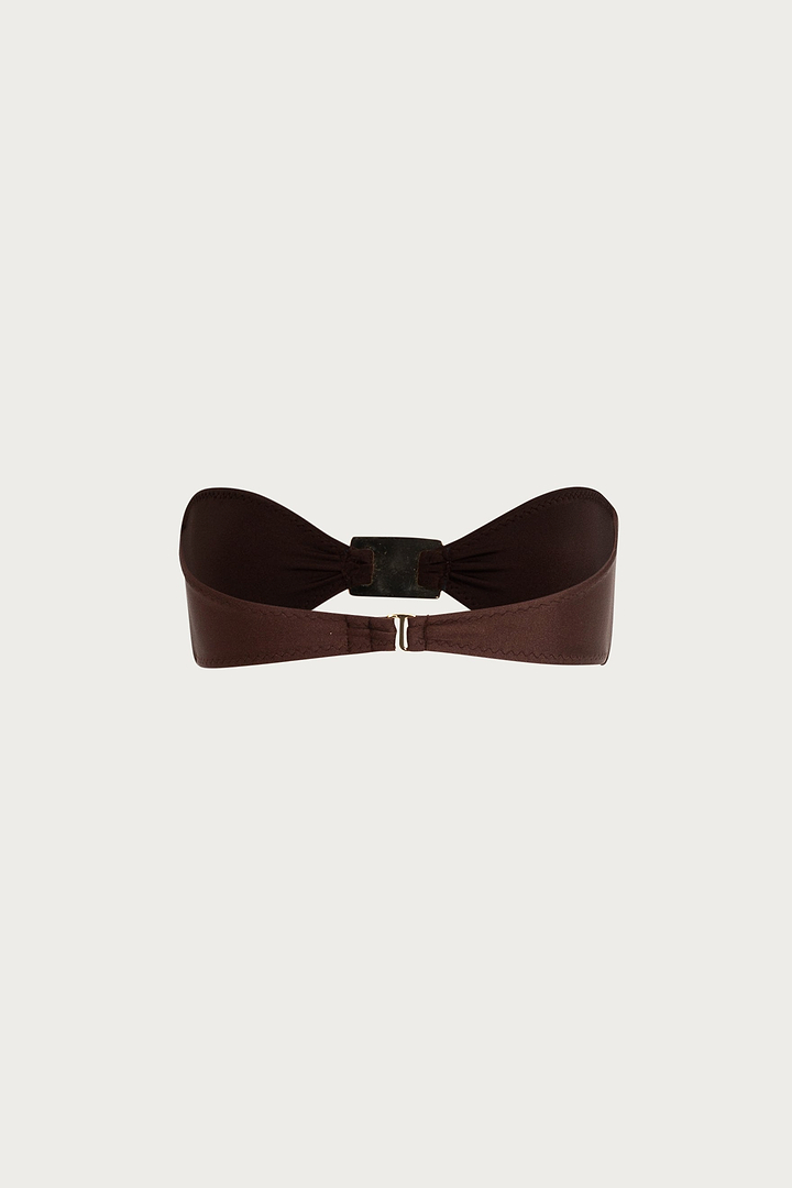 Hammered Bandeau Top (Chocolate Brown)