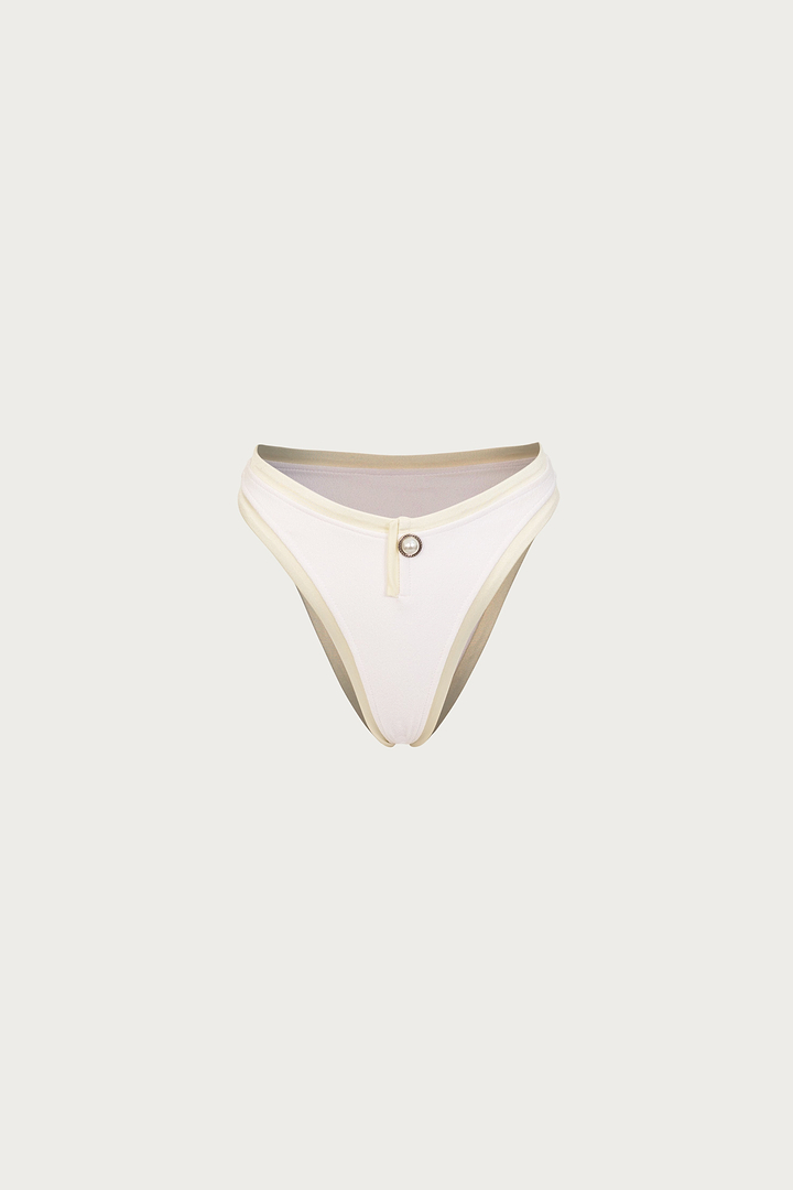 The Grace Bottom (Faux Suede White/Cream)