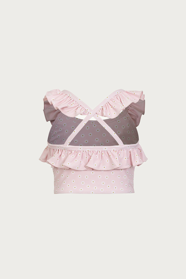 flounce tankini (pink daisy)