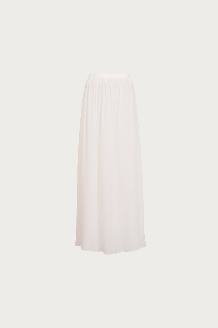 Chiffon Maxi Skirt (Cream)