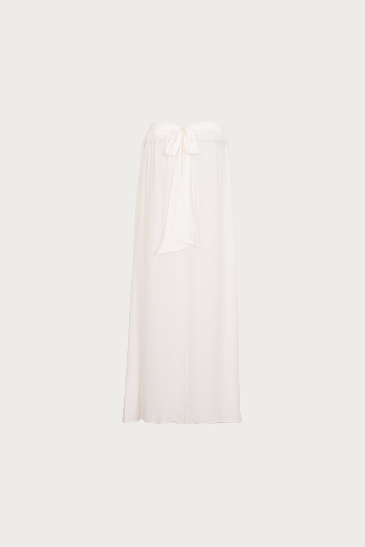 Chiffon Maxi Skirt (Cream)