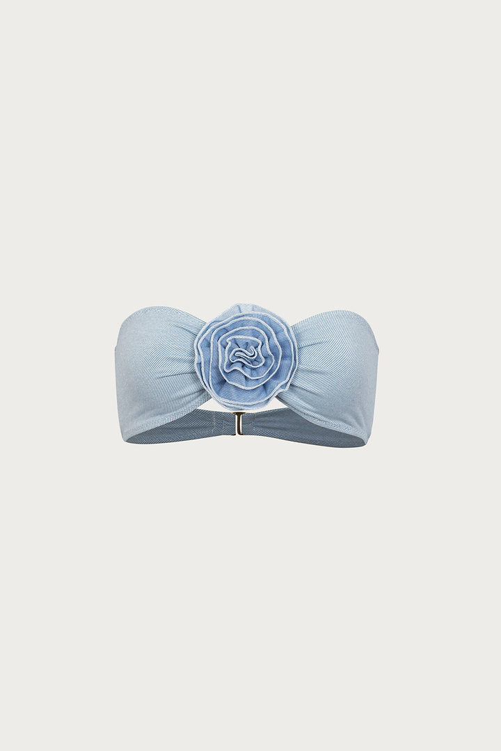 Rose Bandeau Top (Denim/Denim)