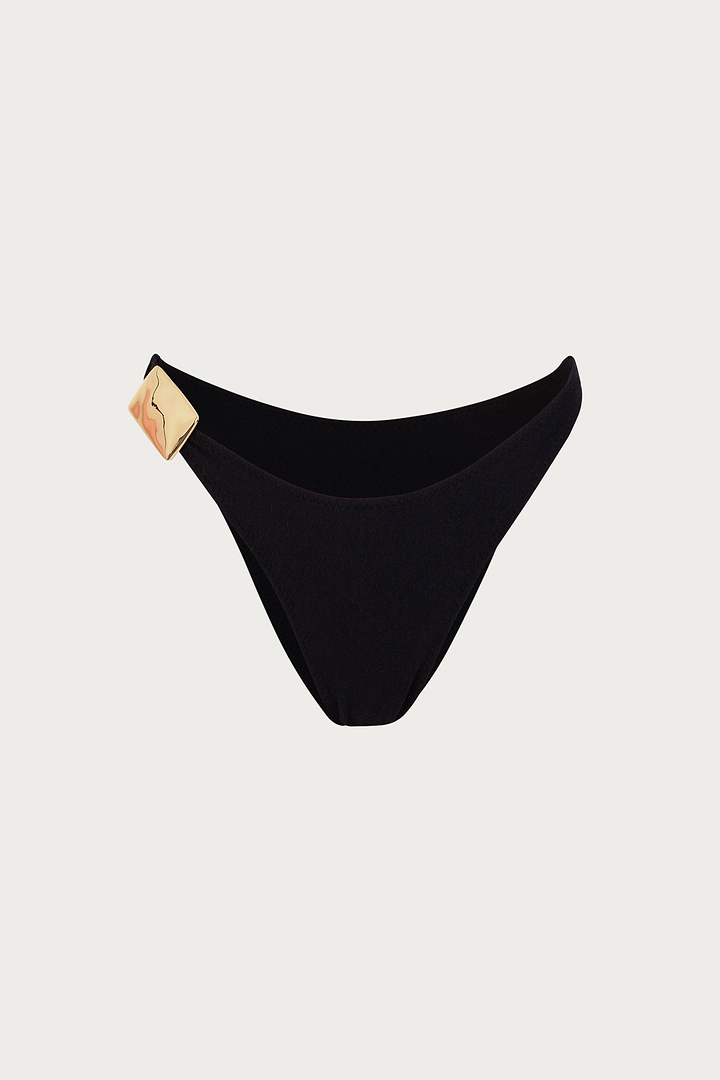 Hammered 90s Bottom (Faux Suede Black)