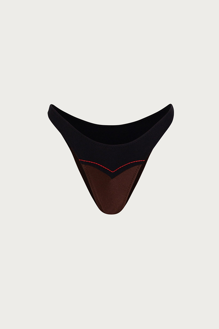 Western 90s Bottom (Brown/Faux Suede Black)
