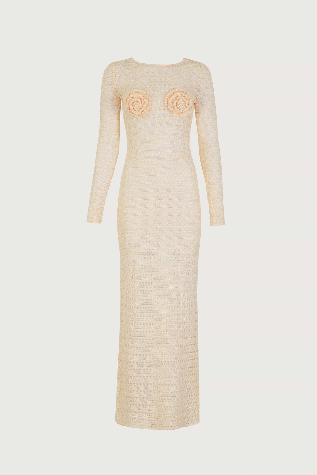 Rosette Crochet Dress (Cream)