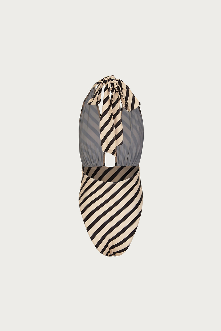 V One Piece (Diagonal Stripe)