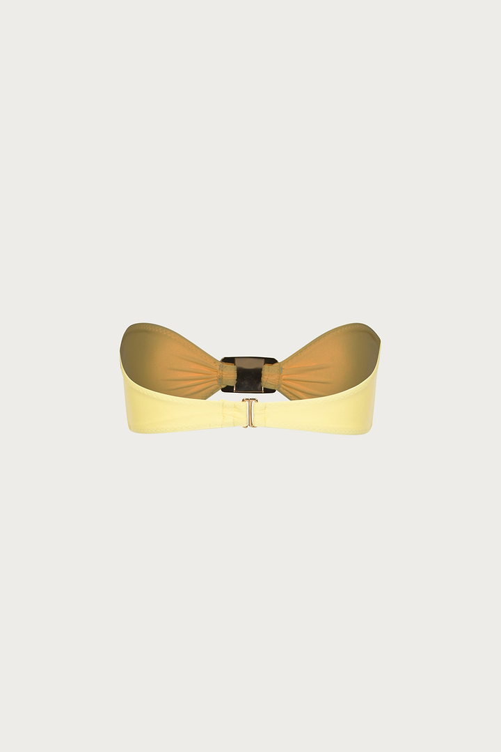 Hammered Bandeau Top (Butter Yellow)