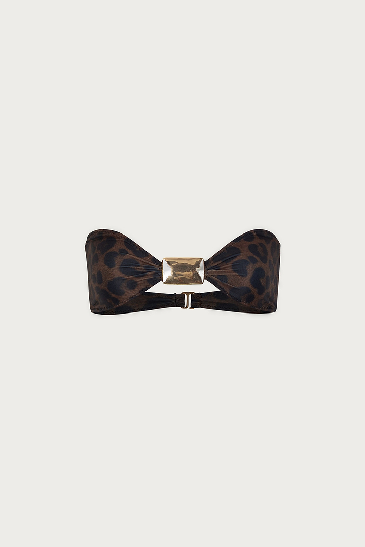 Hammered Bandeau Top (Cheetah)