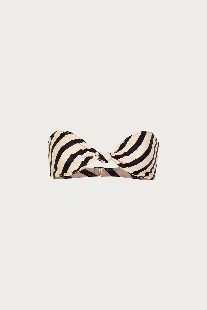 Knotted Bandeau Top (Diagonal Stripe)
