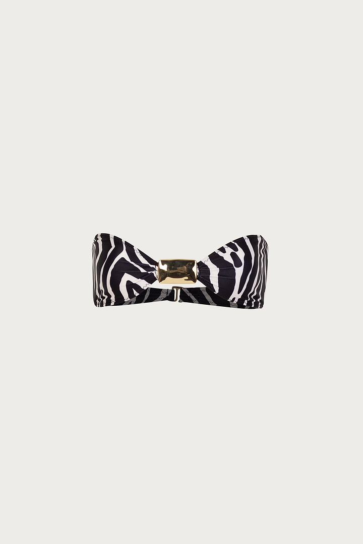 Hammered Bandeau Top (Zebra)
