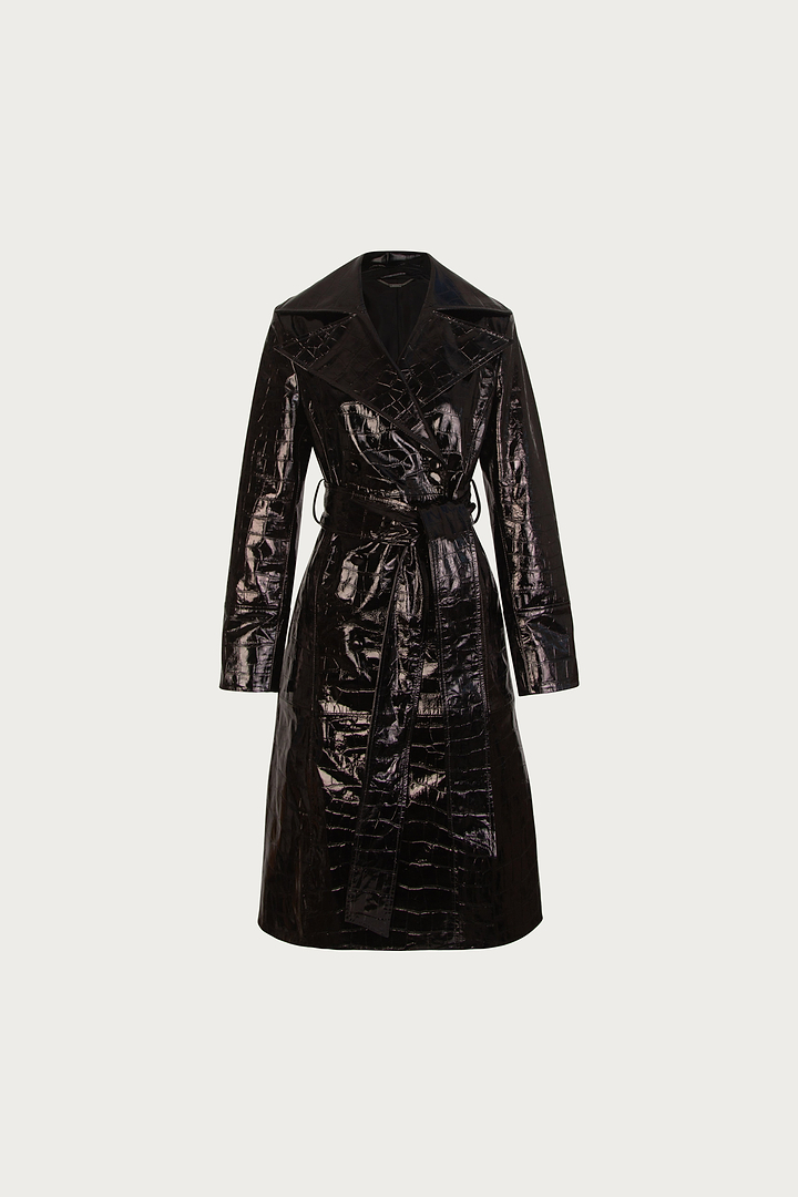The Leather Trench (Black)