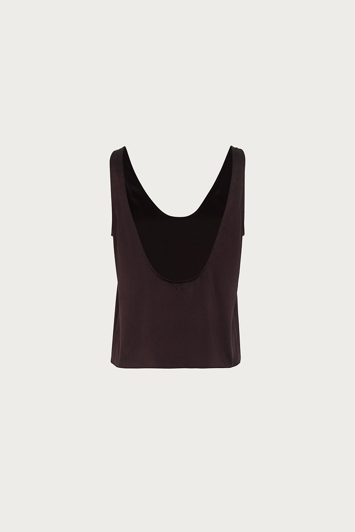 Silk Tank (Chocolate Brown)