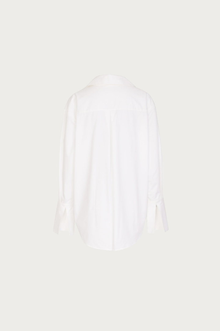 Oversized Poplin Shirt (White/Black)