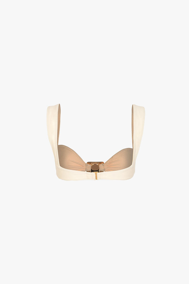 Hammered Pearl Top (Faux Suede Cream)